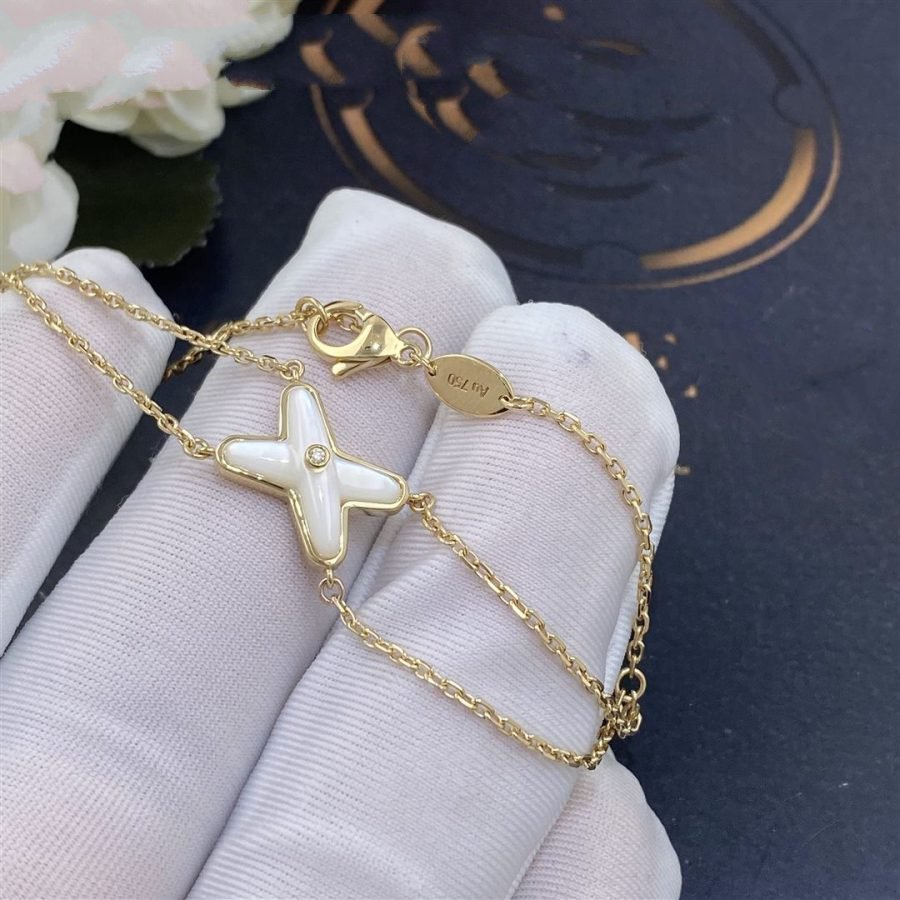 [Spark]JEUX BRACELET WHITE MOP GOLD 1 DIAMOND
