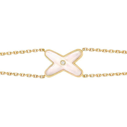 [Spark]JEUX BRACELET WHITE MOP GOLD 1 DIAMOND