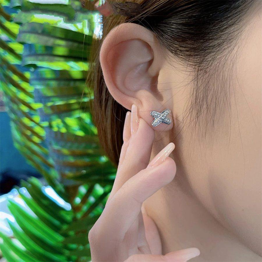 [Spark]JEUX DE SILVER DIAMOND EARRINGS