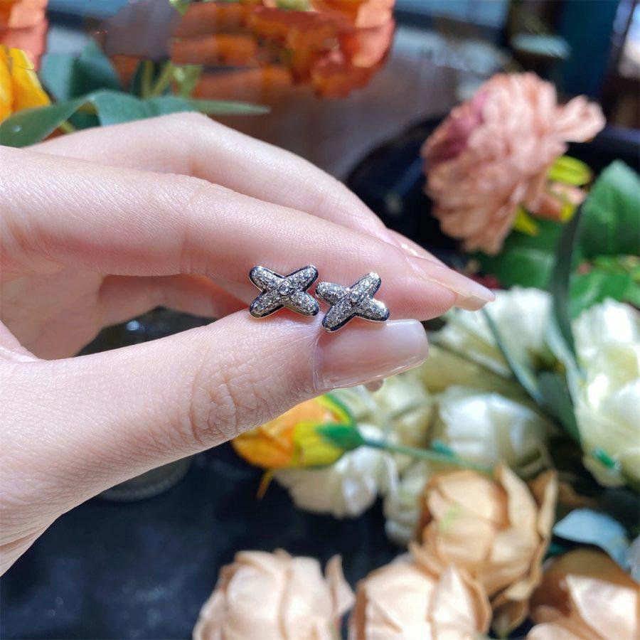 [Spark]JEUX DE SILVER DIAMOND EARRINGS