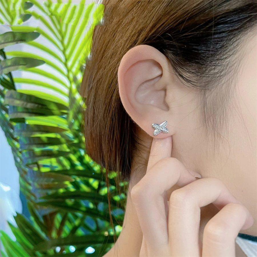 [Spark]JEUX DE SILVER DIAMOND EARRINGS