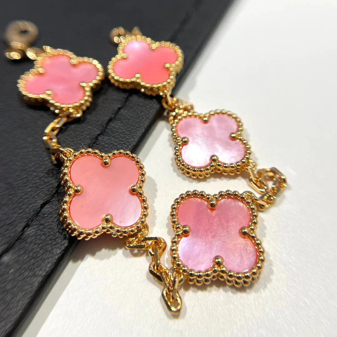 [Spark] CLOVER 5 MOTIFS  PINK MOP BRACELET COLLECTION