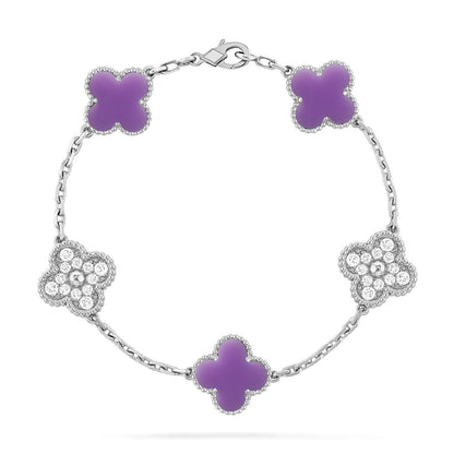 [Spark]CLOVER 5 MOTIF LIGHT PURPLE BRACELET COLLECTION