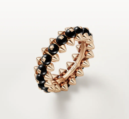 [Spark]CLASH ELEGANT ROSE GOLD RING FEATURING NATURAL AGATE