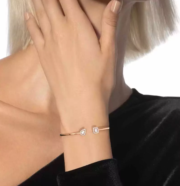 [Spark]M Delicate Double-Diamond Bracelet