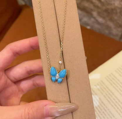 [Spark]Turquoise Butterfly Gold Necklace