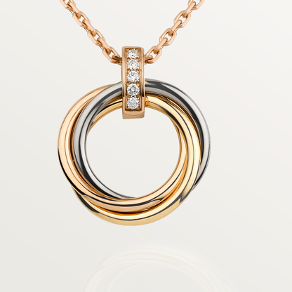 [Spark]TRINITY NECKLACE GOLD  DIAMONDS
