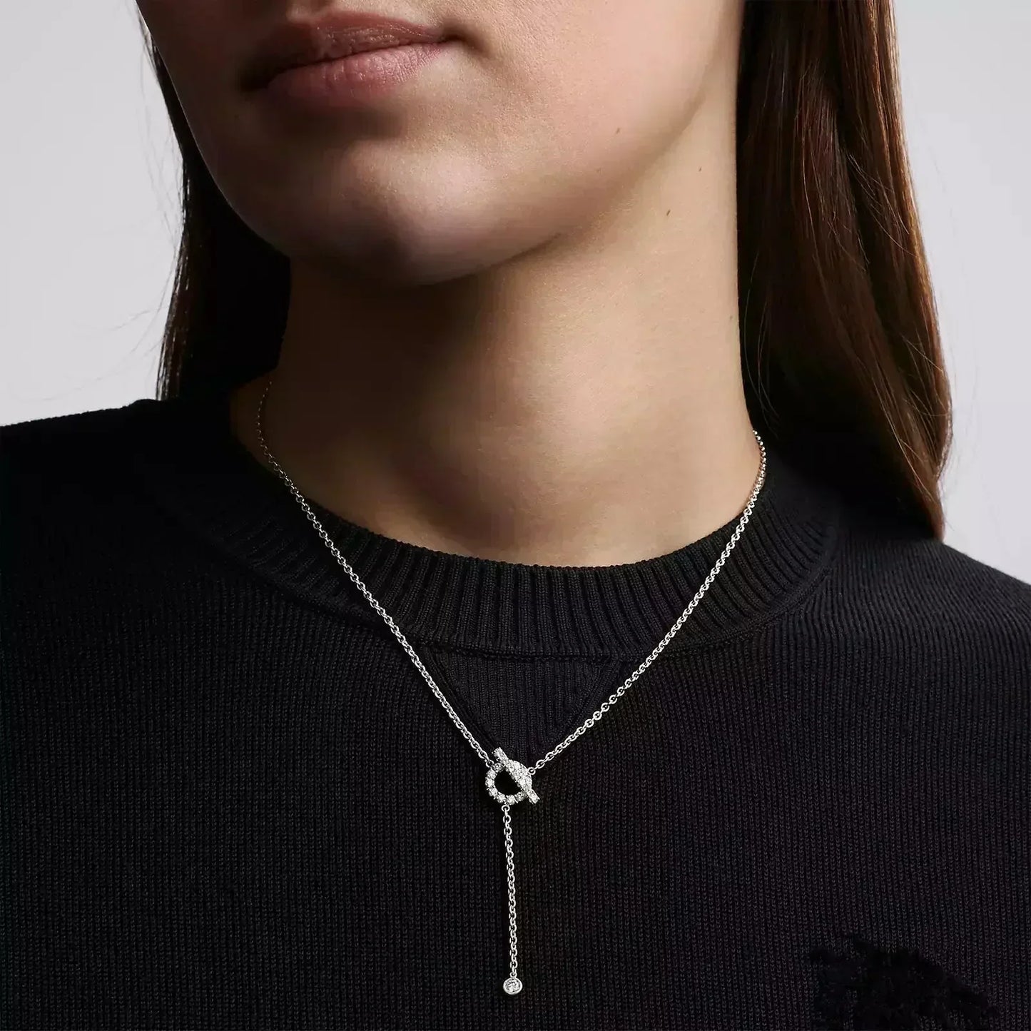 [Spark]FINESSE SILVER DIAMOND NECKLACE