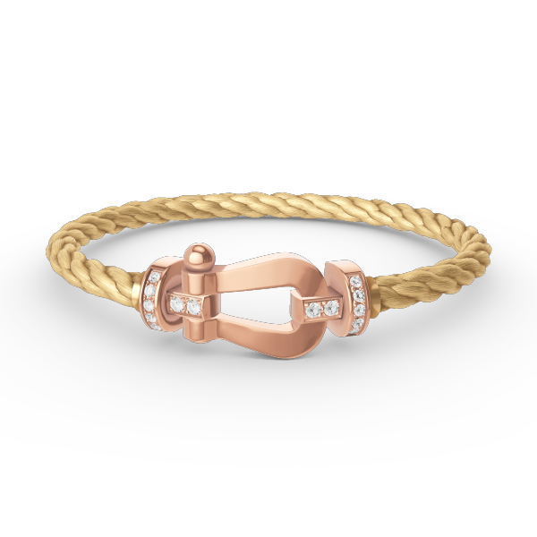[Spark]FORCE LARGE HORSESHOE HALF DIAMOND BRACELET Spark GOLD