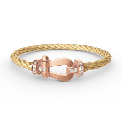 [Spark]FORCE LARGE HORSESHOE HALF DIAMOND BRACELET Spark GOLD