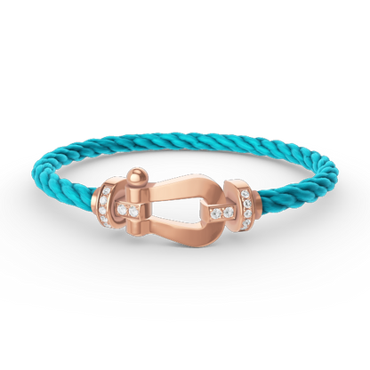 [Spark]FORCE LARGE HORSESHOE HALF DIAMOND BRACELET Spark GOLD