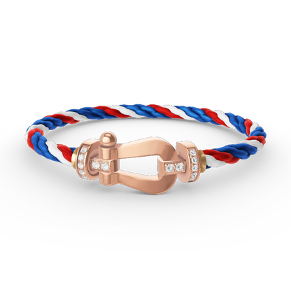 [Spark]FORCE LARGE HORSESHOE HALF DIAMOND BRACELET Spark GOLD