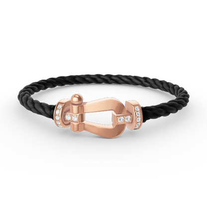 [Spark]FORCE LARGE HORSESHOE HALF DIAMOND BRACELET Spark GOLD