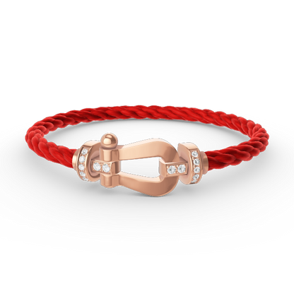 [Spark]FORCE LARGE HORSESHOE HALF DIAMOND BRACELET Spark GOLD