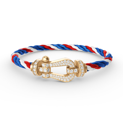 [Spark]FORCE LARGE HORSESHOE FULL DIAMOND BRACELET GOLD