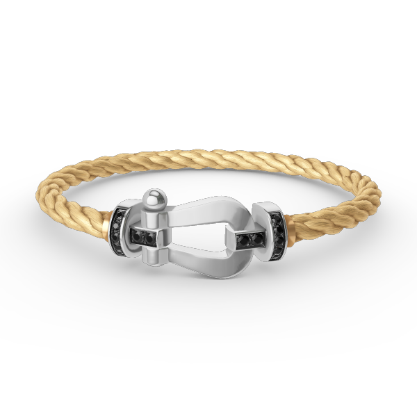 [Spark]FORCE LARGE HORSESHOE BLACK DIAMOND BRACELET SILVER
