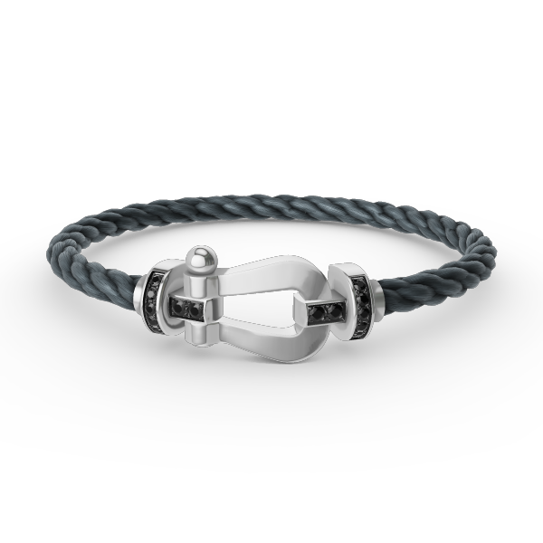 [Spark]FORCE LARGE HORSESHOE BLACK DIAMOND BRACELET SILVER