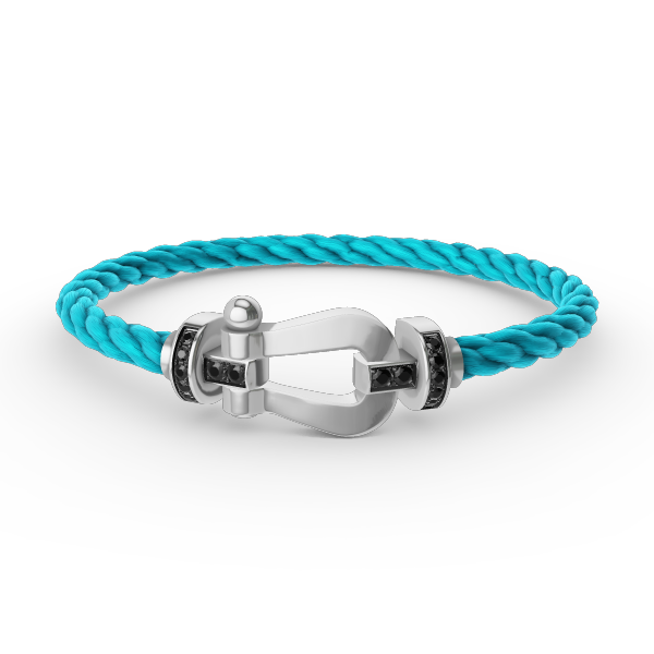 [Spark]FORCE LARGE HORSESHOE BLACK DIAMOND BRACELET SILVER