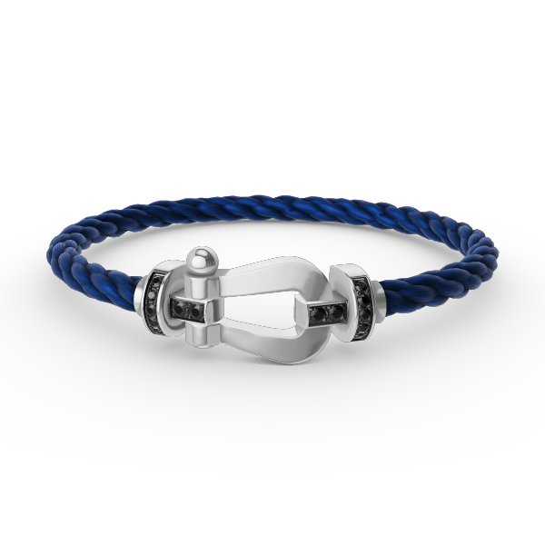 [Spark]FORCE LARGE HORSESHOE BLACK DIAMOND BRACELET SILVER