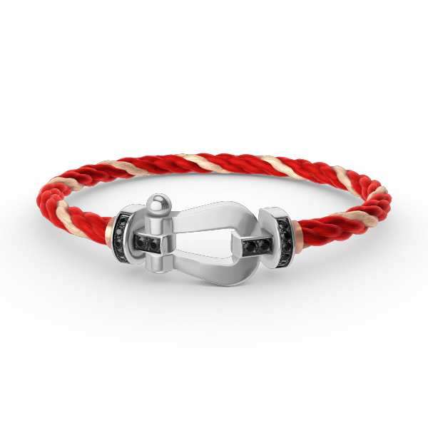 [Spark]FORCE LARGE HORSESHOE BLACK DIAMOND BRACELET SILVER