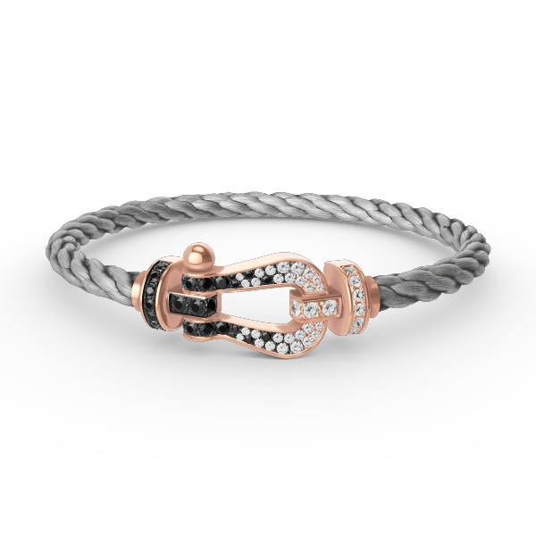 [Spark]FORCE LARGE HORSESHOE BLACK WHITE DIAMOND BRACELET Spark GOLD