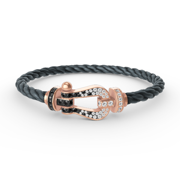 [Spark]FORCE LARGE HORSESHOE BLACK WHITE DIAMOND BRACELET Spark GOLD