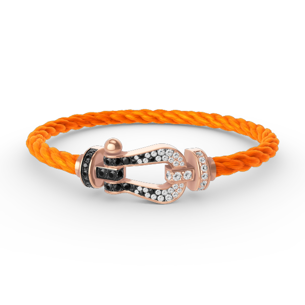 [Spark]FORCE LARGE HORSESHOE BLACK WHITE DIAMOND BRACELET Spark GOLD