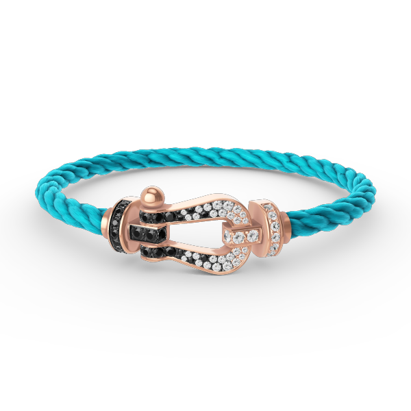 [Spark]FORCE LARGE HORSESHOE BLACK WHITE DIAMOND BRACELET Spark GOLD