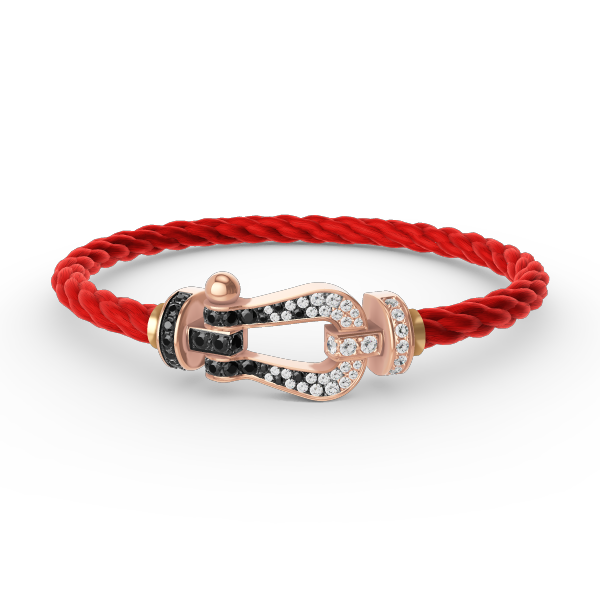 [Spark]FORCE LARGE HORSESHOE BLACK WHITE DIAMOND BRACELET Spark GOLD