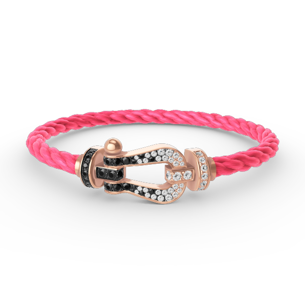 [Spark]FORCE LARGE HORSESHOE BLACK WHITE DIAMOND BRACELET Spark GOLD