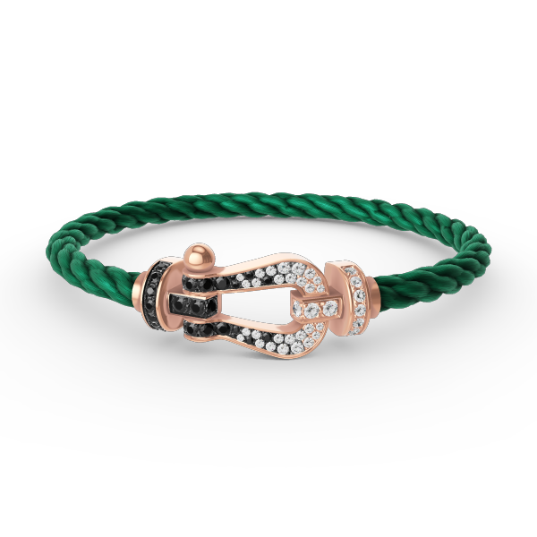[Spark]FORCE LARGE HORSESHOE BLACK WHITE DIAMOND BRACELET Spark GOLD