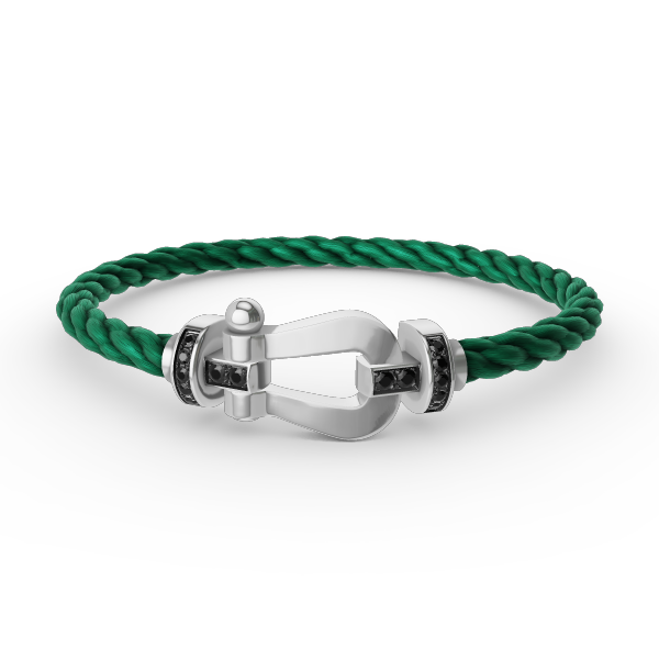 [Spark]FORCE LARGE HORSESHOE BLACK DIAMOND BRACELET SILVER