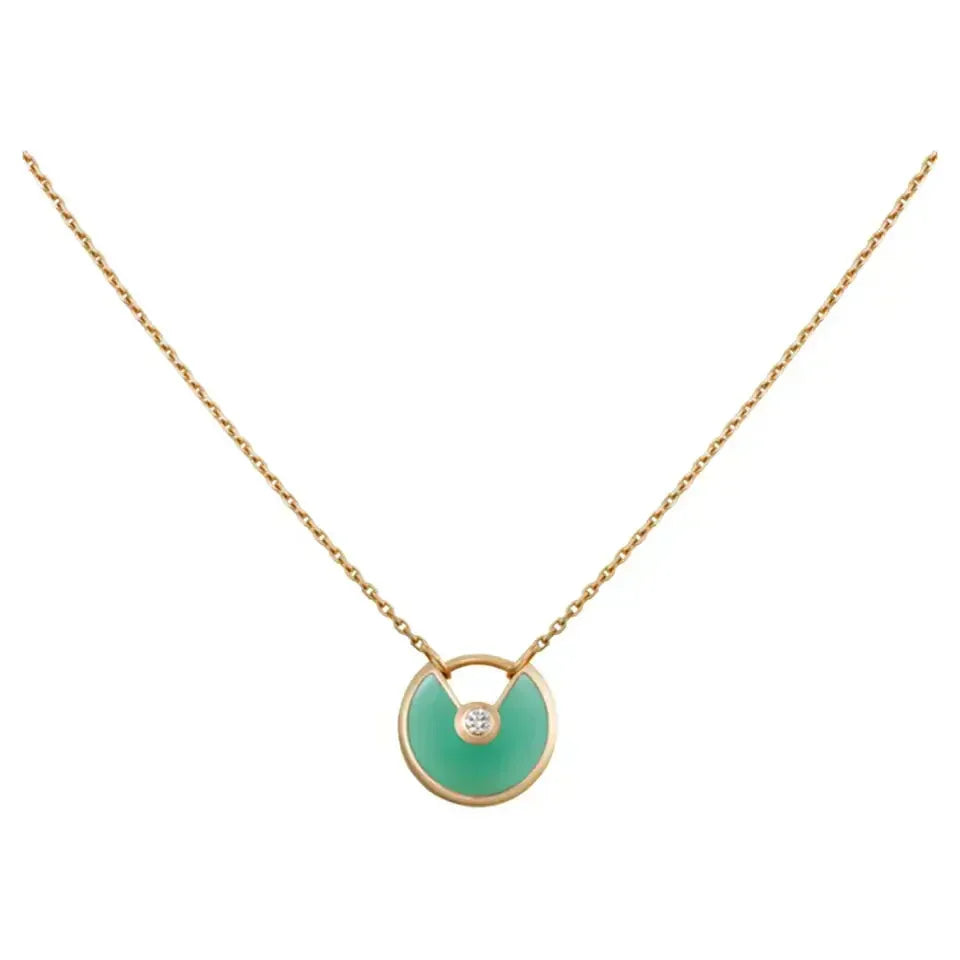 [Spark]AMULETTE GOLD MALACHITE NECKLACE