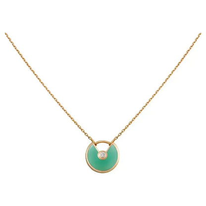[Spark]AMULETTE GOLD MALACHITE NECKLACE