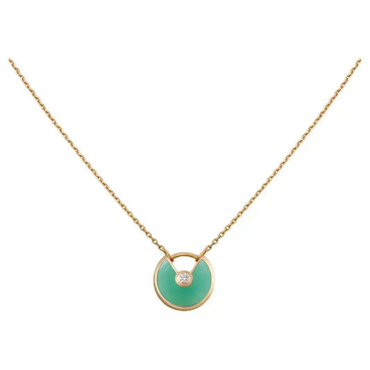 [Spark]AMULETTE GOLD MALACHITE NECKLACE