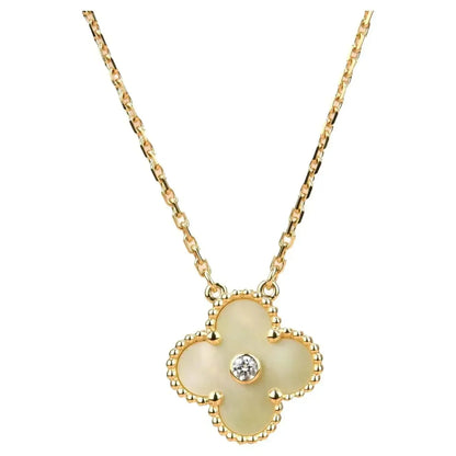 [Spark]CLOVER 15MM DIAMOND GOLD MOTHER OF PEARL NECKLACE