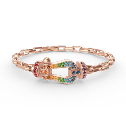 [Spark]FORCE LARGE HORSESHOE CLASP  METAL BRACELET