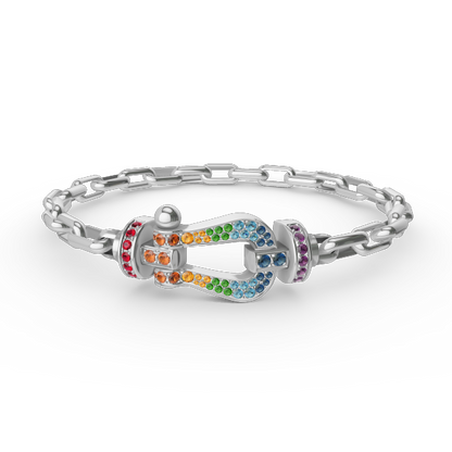 [Spark]FORCE LARGE HORSESHOE CLASP  METAL BRACELET