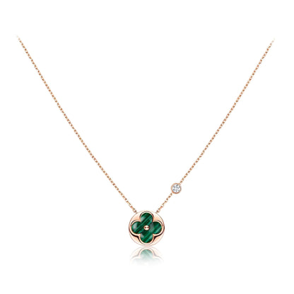 [Spark]SUN PEDANT PINK GOLD 1 DIAMOND NECKLACE