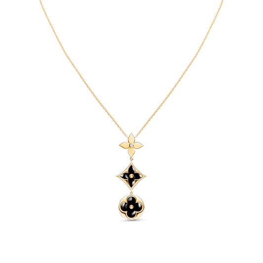 [Spark]STAR AND SUN ONYX PINK GOLD NECKLACE