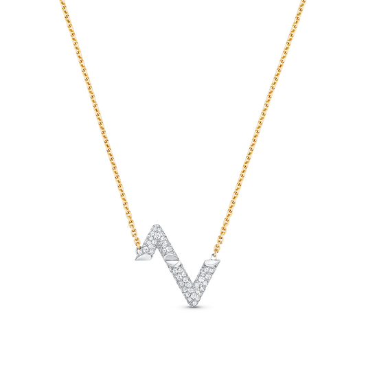 [Spark]VOLT SILVER DIAMOND PEDANT NECKLACE