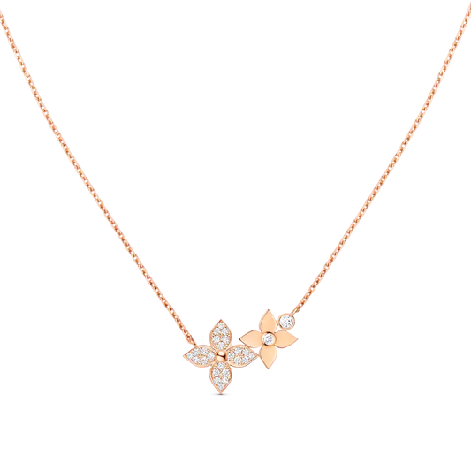 [Spark]STAR BLOSSOM NECKLACE PINK GOLD DIAMONDS