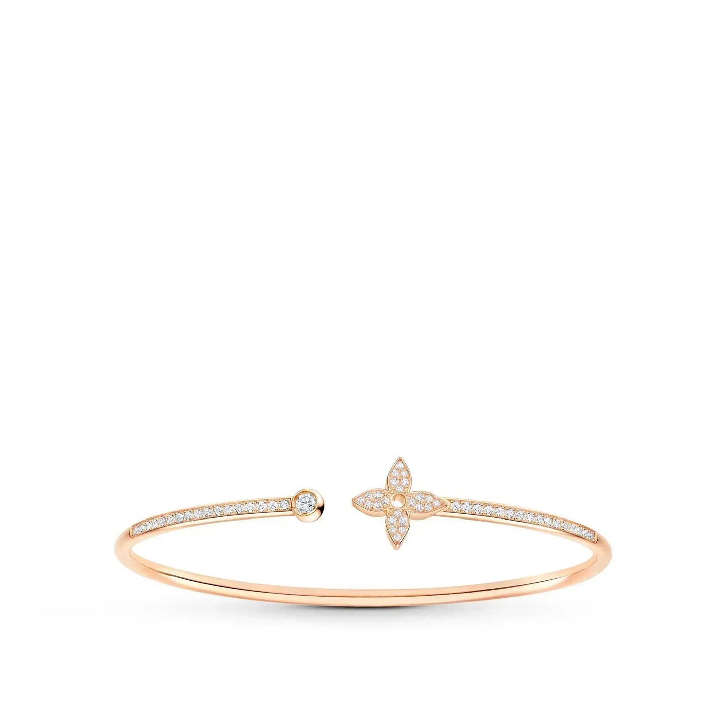[Spark]IDYLLE PINK GOLD OPEN BRACELET DIAMOND PAVED
