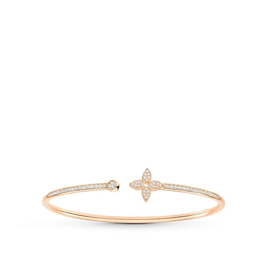 [Spark]IDYLLE PINK GOLD OPEN BRACELET DIAMOND PAVED