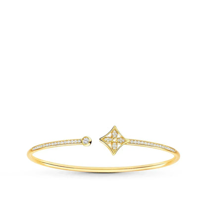 [Spark]IDYLLE GOLD OPEN BRACELET DIAMOND PAVED