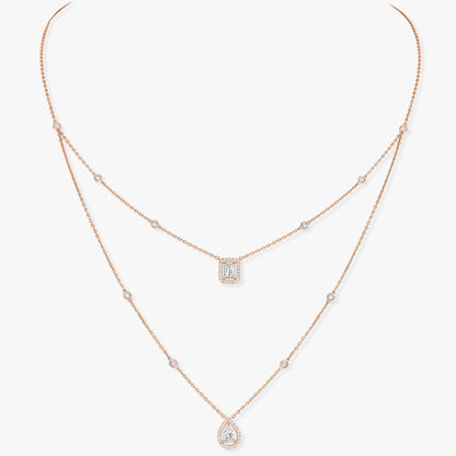 [Spark]MY TWIN 2 ROW DIAMOND NECKLACE