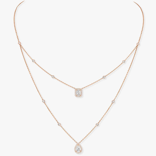 [Spark]MY TWIN 2 ROW DIAMOND NECKLACE
