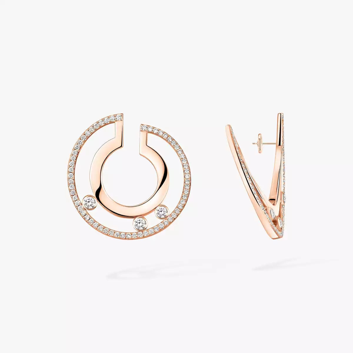 [Spark]Move Romane Small Diamond Hoop Earrings