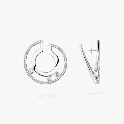 [Spark]Move Romane Small Diamond Hoop Earrings