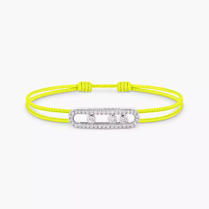 [Spark]Messika Care(s) pink cord pavé bracelet